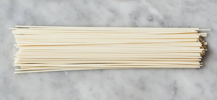 Hiyamugi noodles on a surface