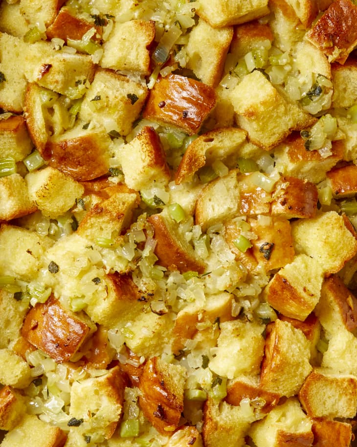 Close up view of stuffing.
