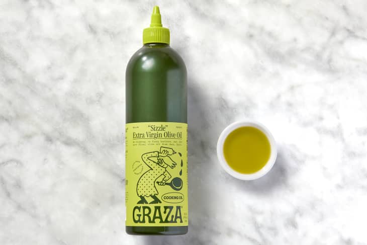graze olive oil on surface