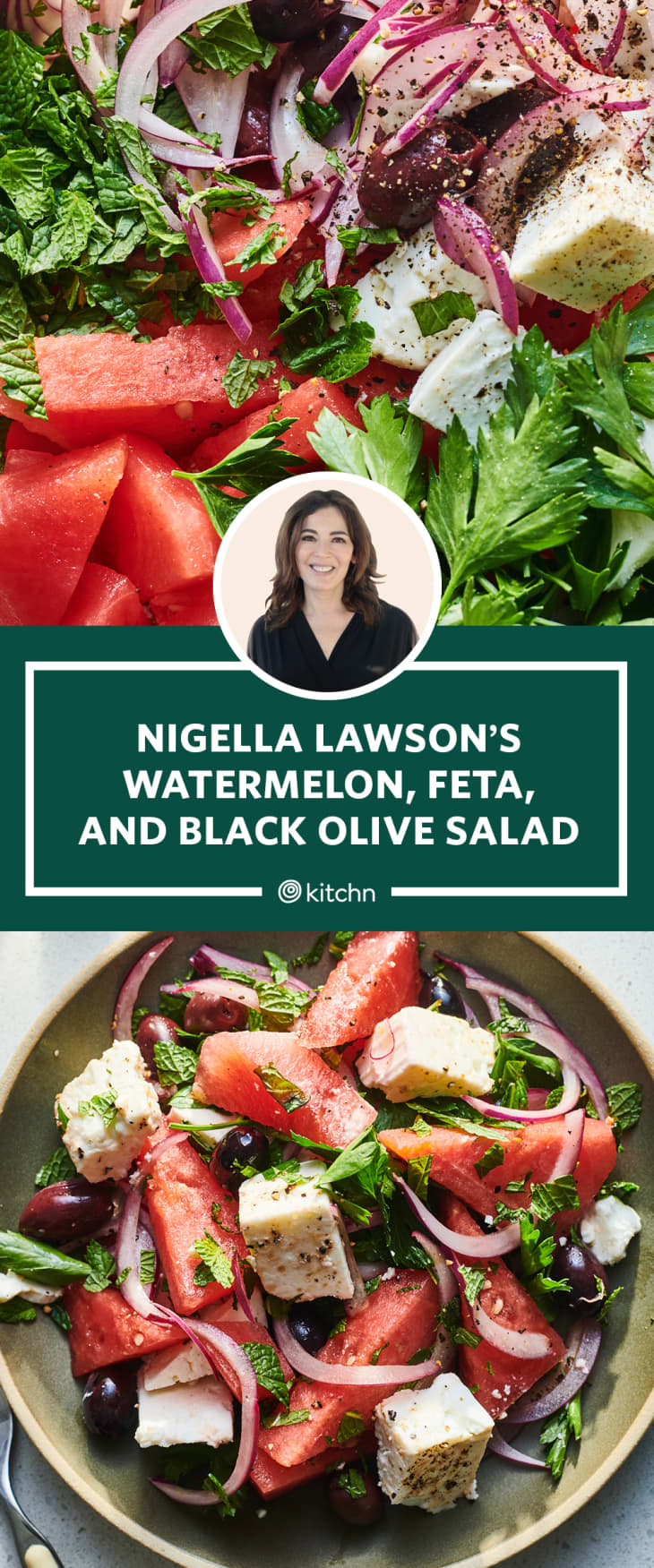 Photos of Nigella Lawson and her watermelon salad recipe