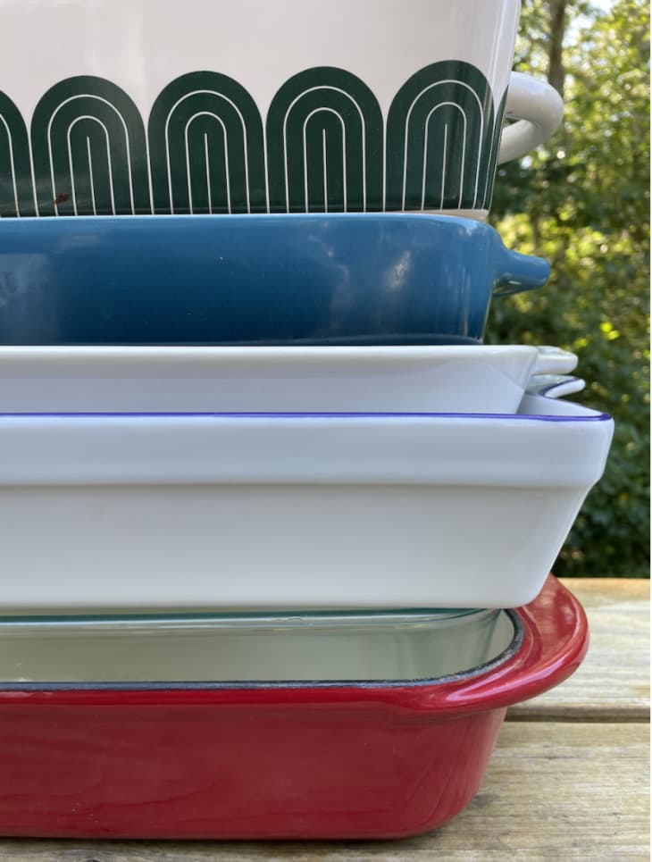 stack of casserole dishes