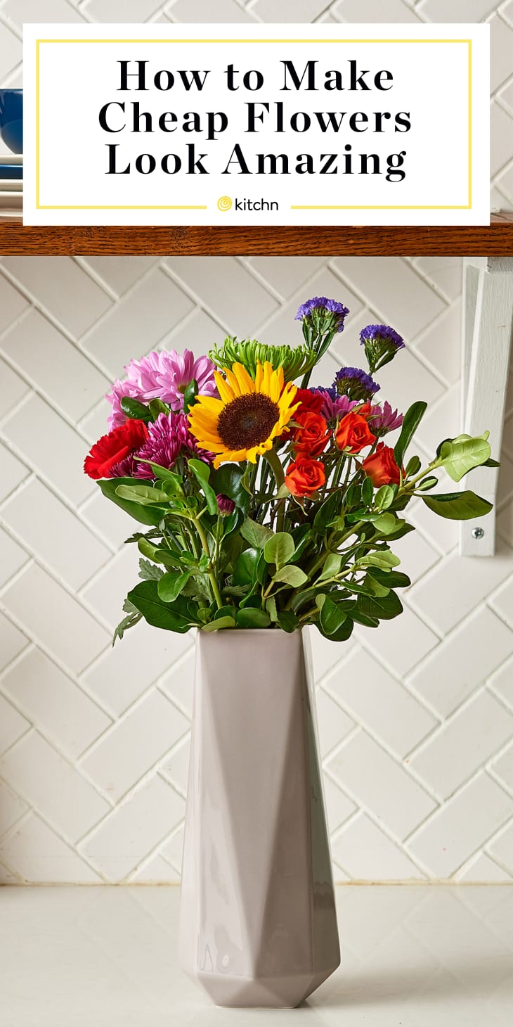 How To Arrange A Bouquet Of Flowers Kitchn