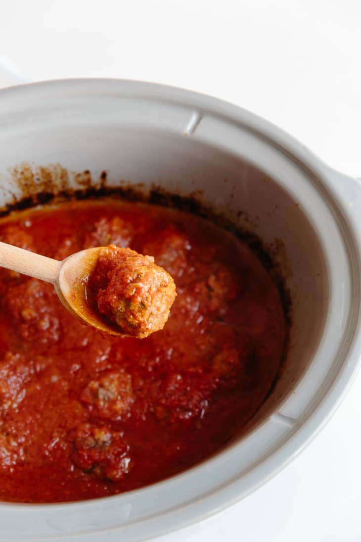 How To Make Meatballs In The Slow Cooker Kitchn You can actually make this meatball recipe completely in the oven, toss in the asian flavored sauce and serve. how to make meatballs in the slow cooker