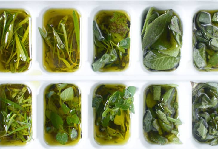 Freeze & Preserve Fresh Herbs in Olive Oil | Kitchn