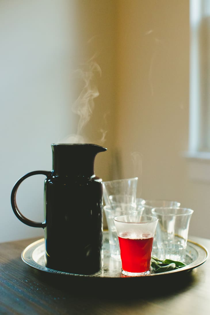 Hot Cranberry Punch with Sage & Peppercorns