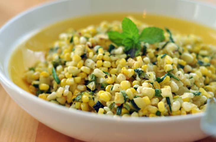 Corn and Zucchini Salad with Chives