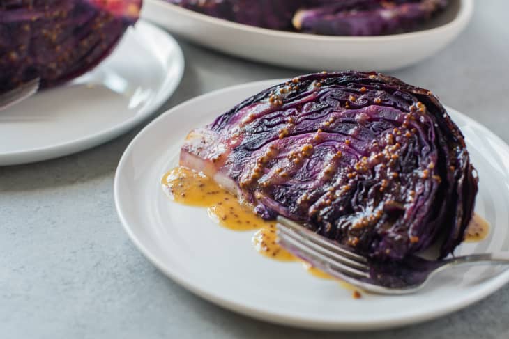 Roasted Cabbage with Mustard Vinaigrette