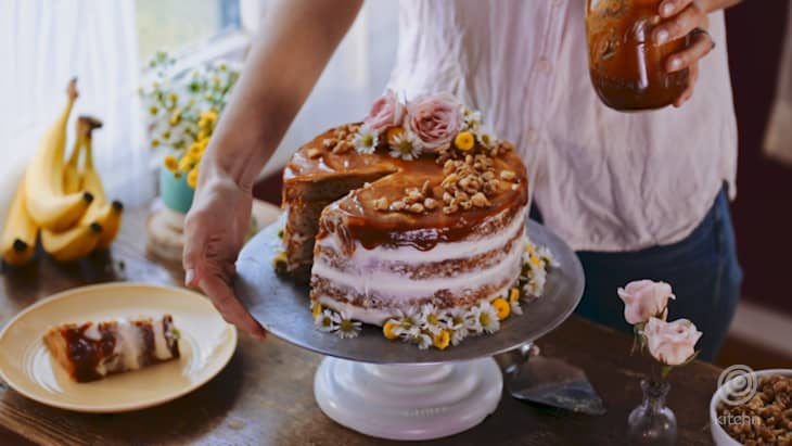 Recipe Salted Caramel Banana Layer Cake Kitchn