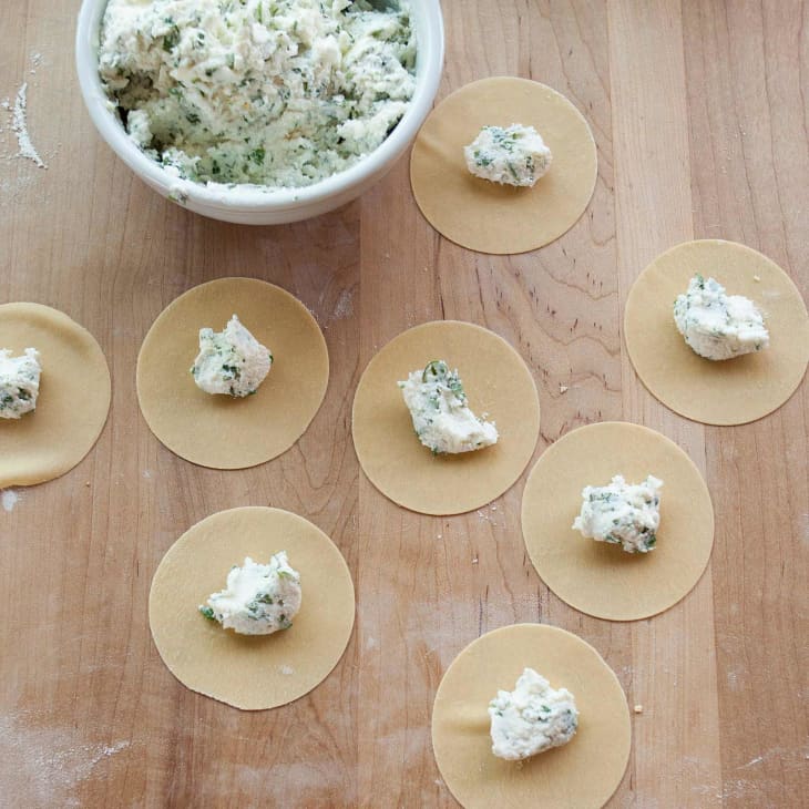 Making Pasta Tortellini Home On Wooden Stock Photo 1884537310