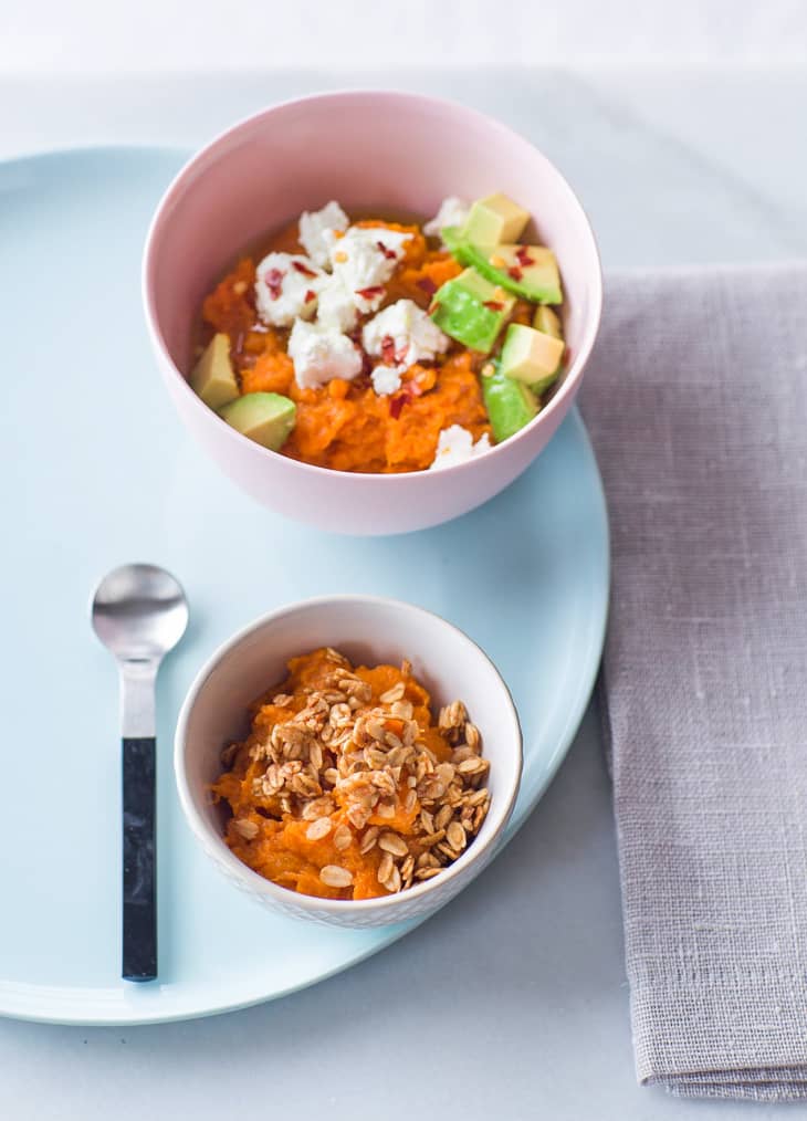 Mashed Sweet Potato Bowls (for Babies and Parents)