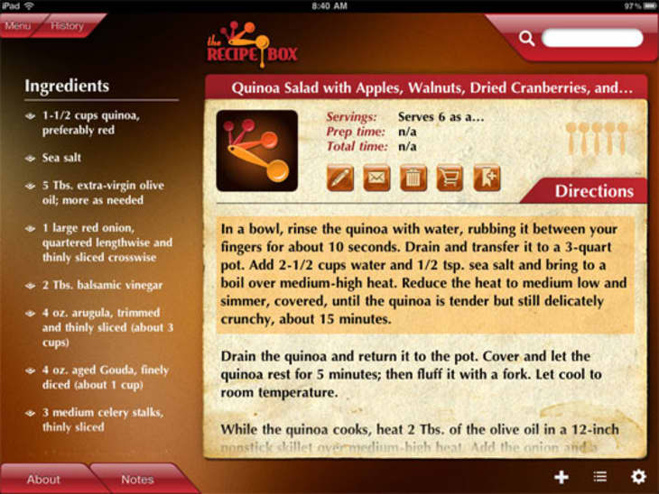 The Recipe Box A New Recipe Organizer for Your iPad Kitchn