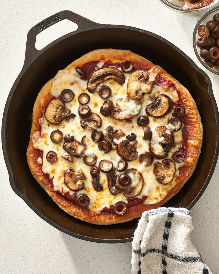 Pizza On Inverted Baking Sheet