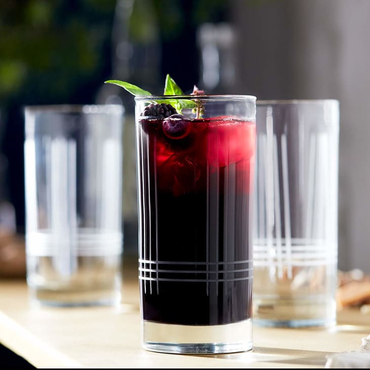 Product Image: Libbey Scribe Cut-Glass Tumbler Glasses, Set of 8