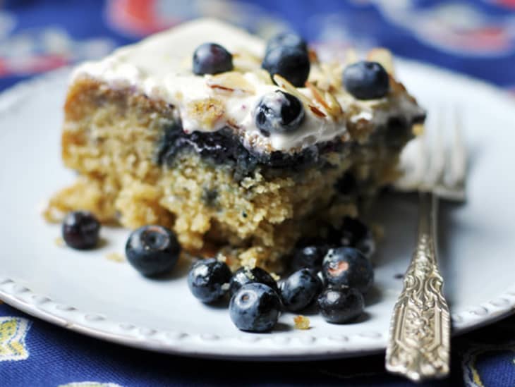 Blueberry Banana Cake with Cream Cheese Frosting