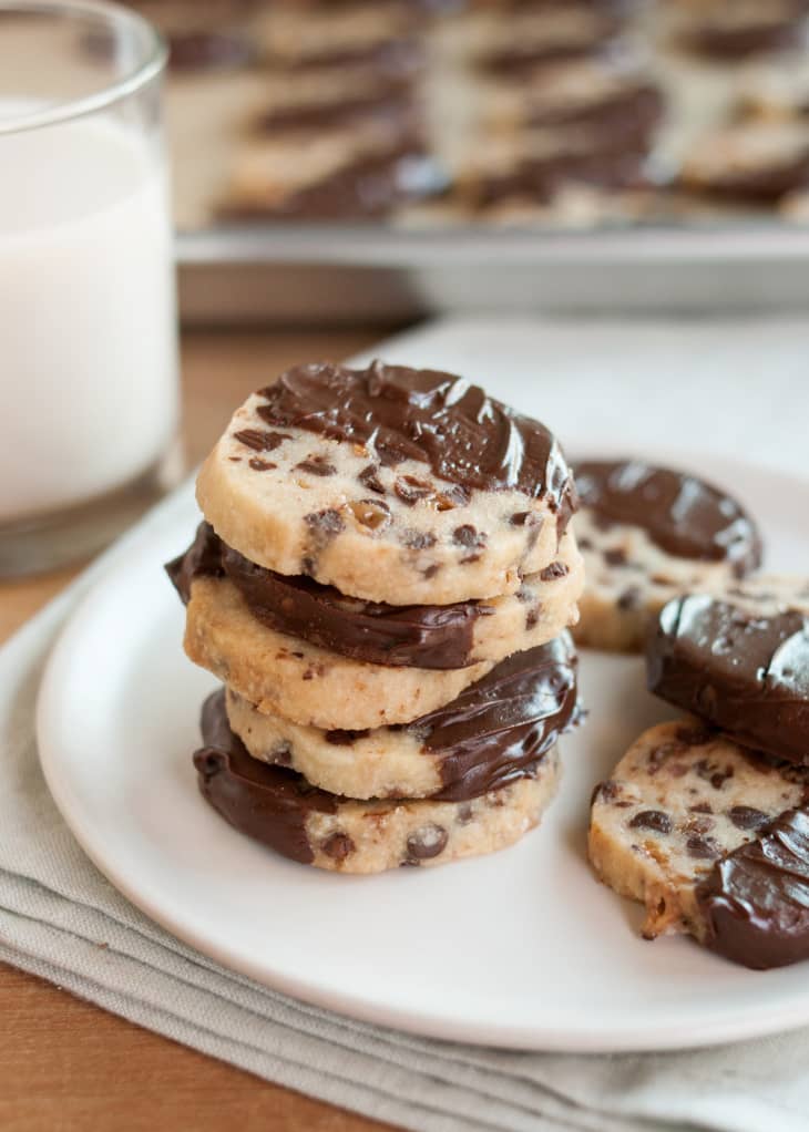 Chocolate Chip and Toffee Shortbread Cookies