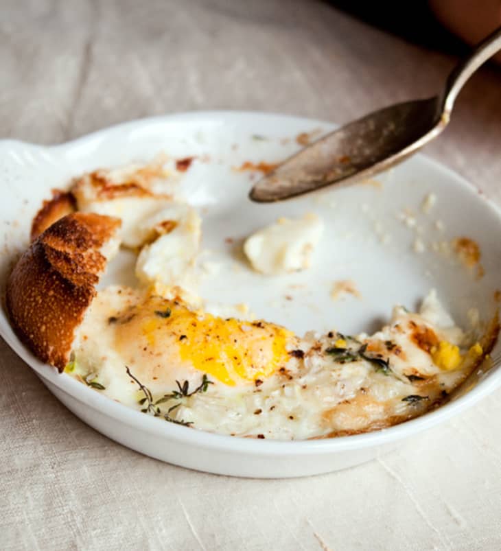 Shirred Eggs with Soldiers