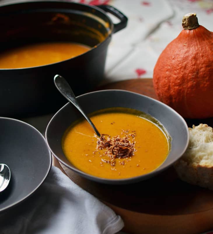 Roasted Red Kuri Pumpkin & Coconut Soup