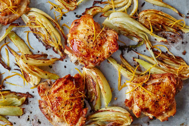 Roasted Chicken Thighs with Fennel & Lemon