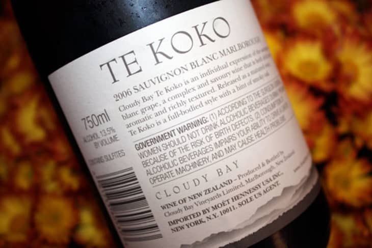 Cloudy bay marlborough te koko sauvignon blanc 2020 