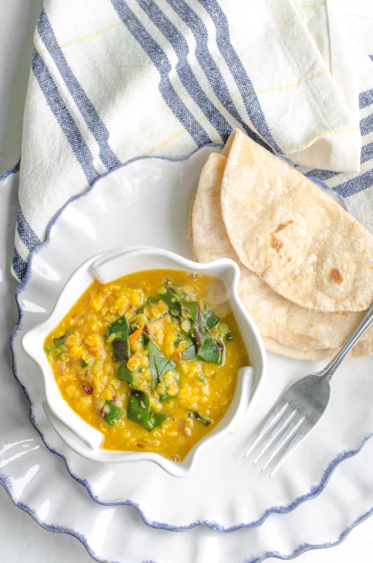 Lentil Dal with Hearty Greens 