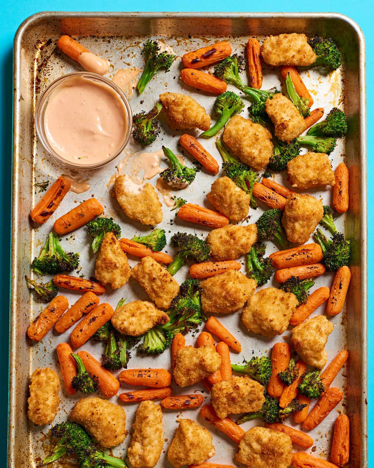 Sheet Pan Chicken and Broccoli with Drizzle Sauce 
