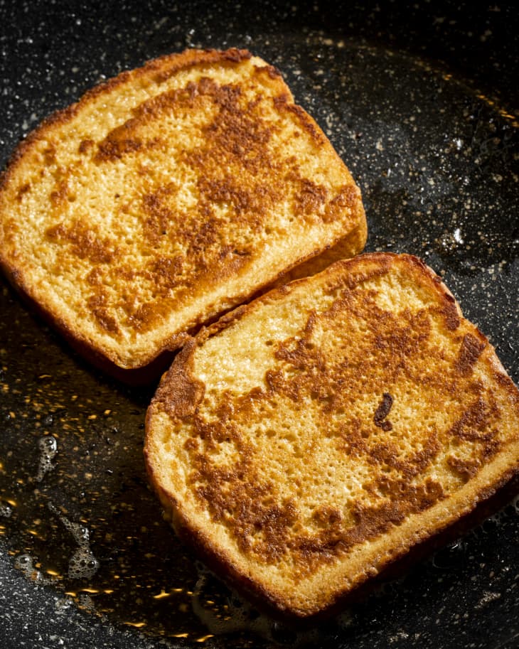 french toast in pan