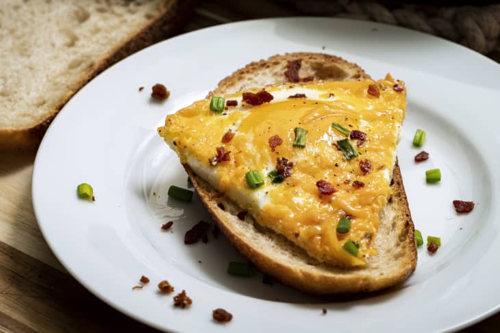 breakfast bake slice on toast