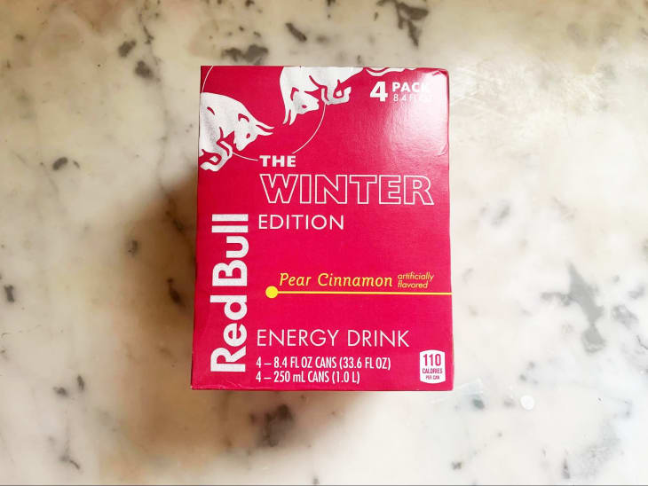 red box of winter edition red bull