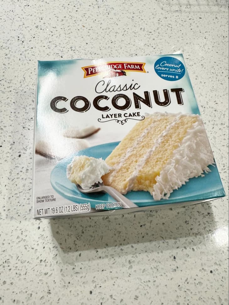 box of classic coconut cake