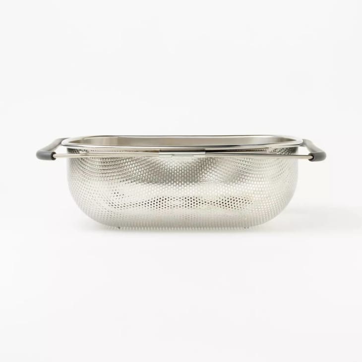 7qt Stainless Steel Expandable Over the Sink Mesh Colander Silver at Target