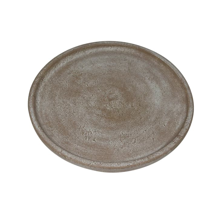 Better Homes & Gardens 10 in. Hand-painted Brown Earthenware Saucer at Walmart