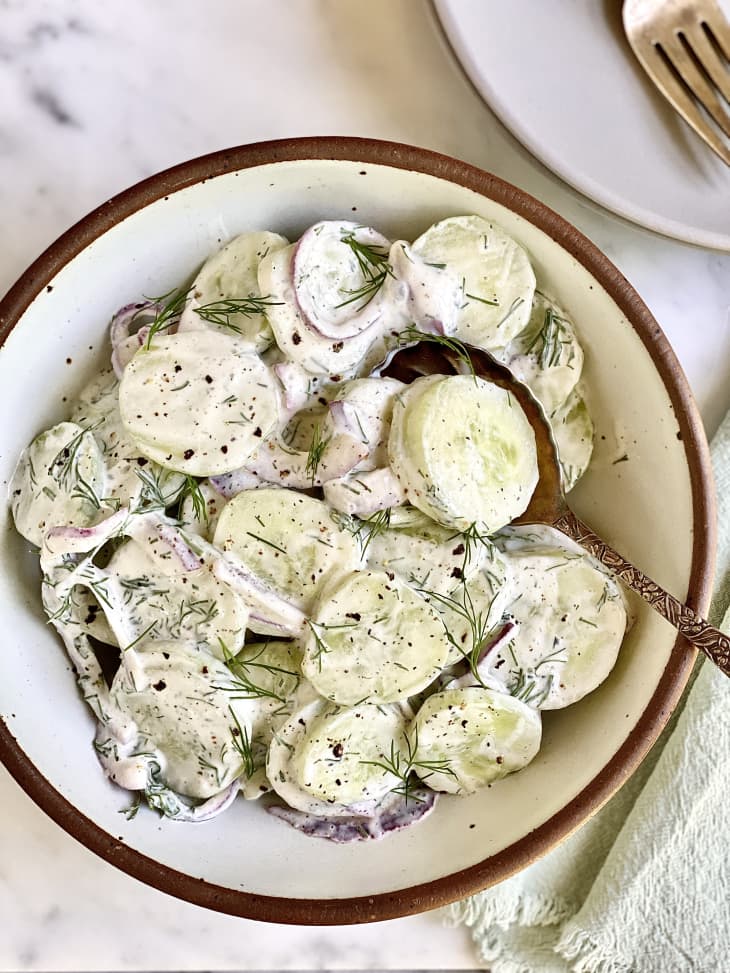 Creamy Cucumber Salad Recipe | Kitchn