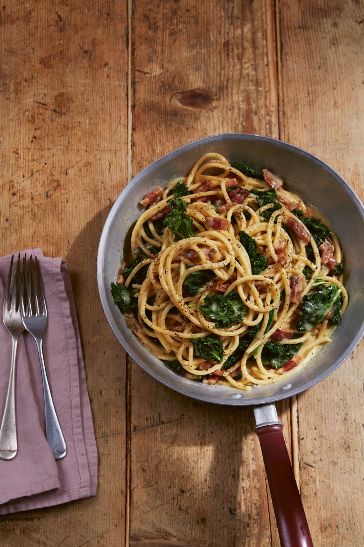 OnePot Pasta alla Gricia with Kale Kitchn