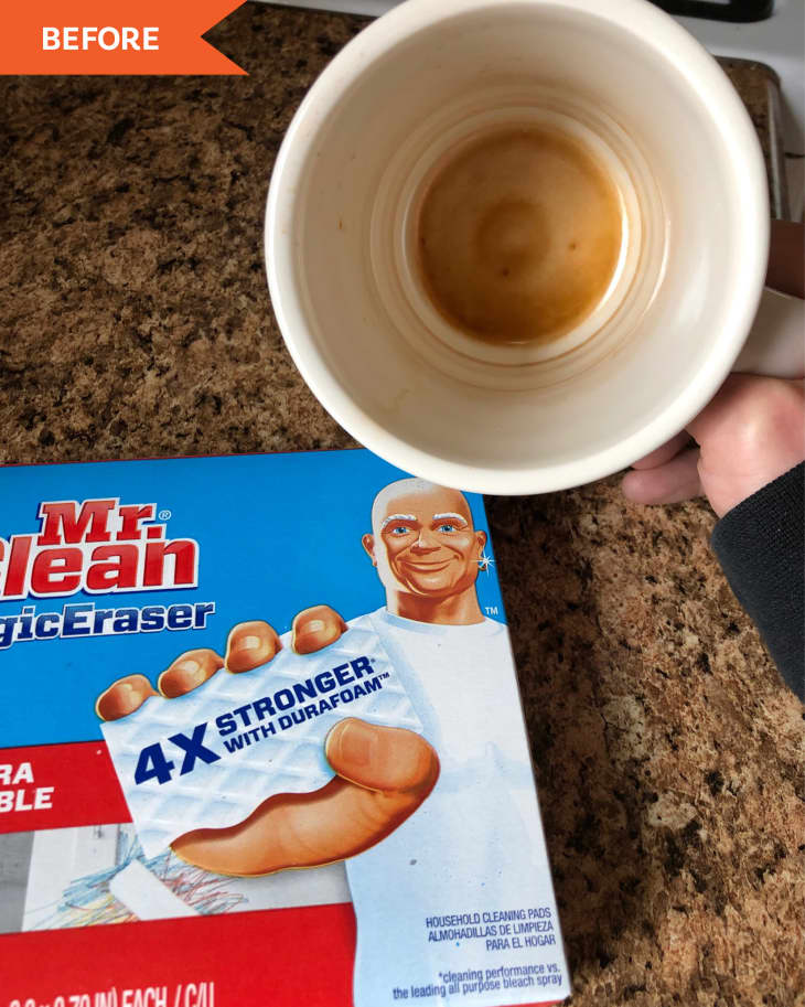 Use a Magic Eraser to Clean Coffee Stains from Ceramic Mugs | The Kitchn
