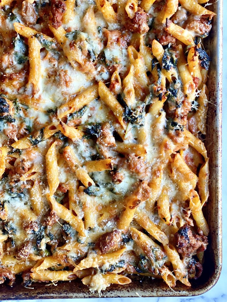 Slab Pasta Pie recipe | Kitchn