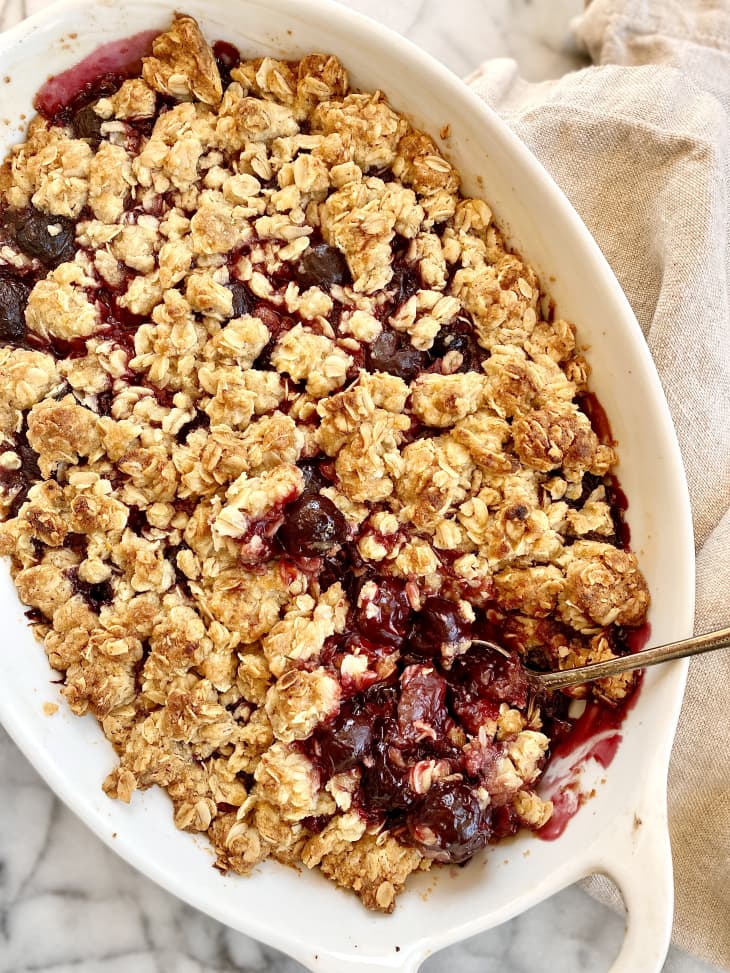 Cherry Crisp Recipe (With Fresh or Frozen Cherries) Kitchn