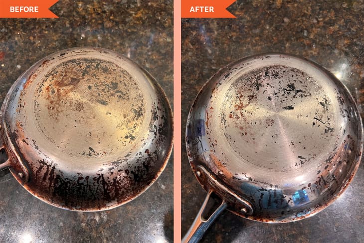 TikTok Cleaning Hack for Burnt-On Messes on Pans | The Kitchn