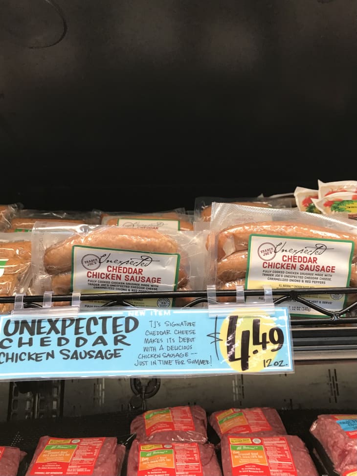 Trader Joe's Unexpected Cheddar Chicken Sausages Review The Kitchn