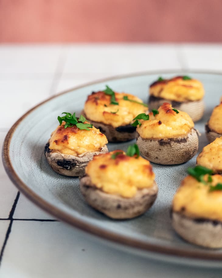 Cream Cheese Stuffed Mushrooms Recipe The Kitchn