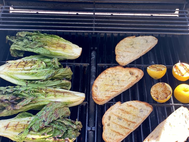 Grilled Caesar Salad Recipe (with Salmon) | The Kitchn