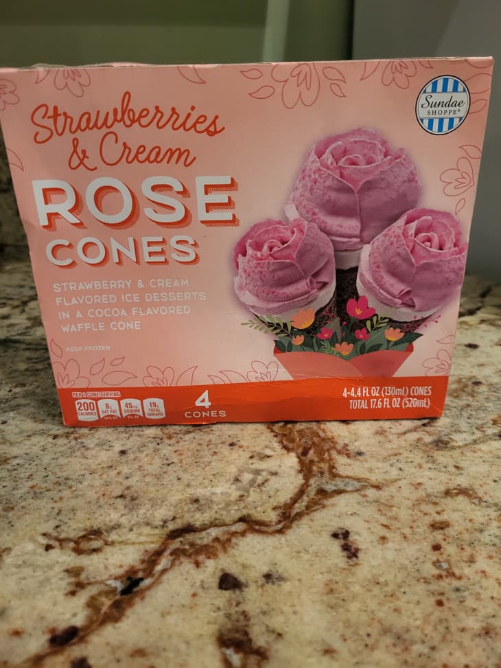 Aldi Sundae Shoppe Strawberries & Cream Rose Cones Review The Kitchn
