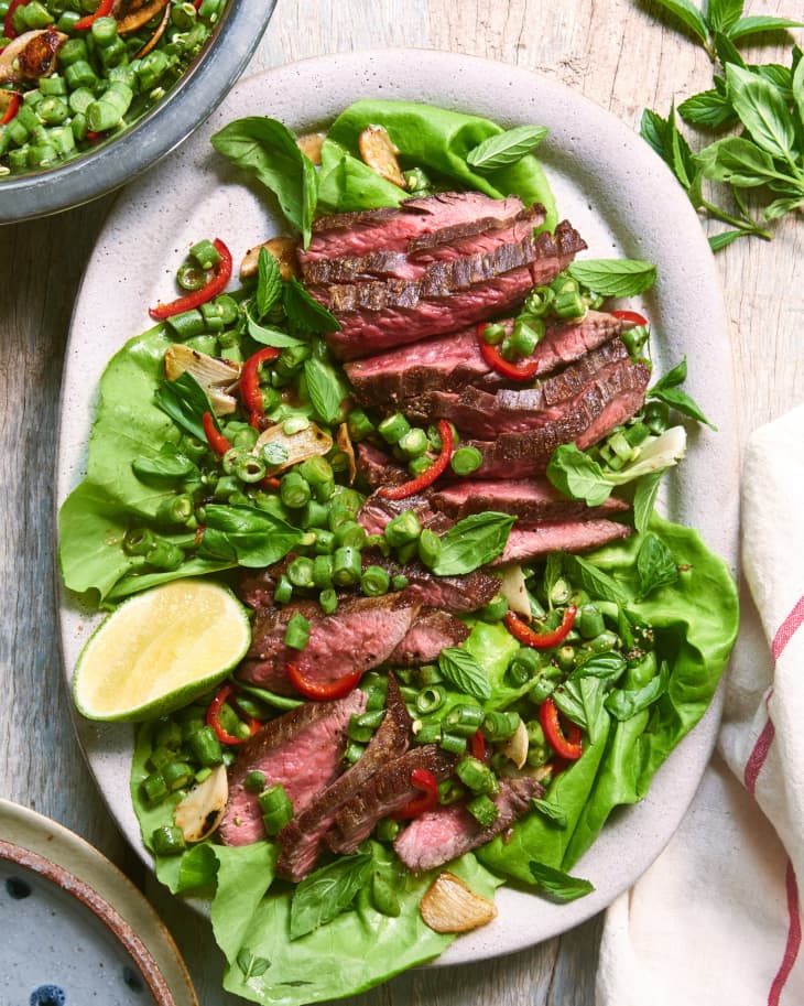 20-Minute Steak Salad with Chile, Garlic, and Herbs | Kitchn