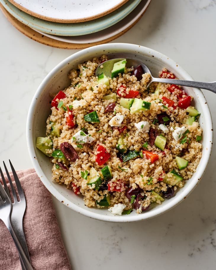 Mediterranean Quinoa Salad Recipe (With Vegetables & Cheese) The Kitchn