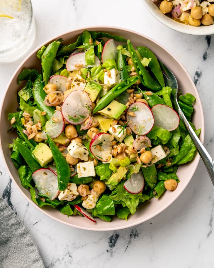Marinated Chickpea and Feta Salad with Spring Veggies The Kitchn