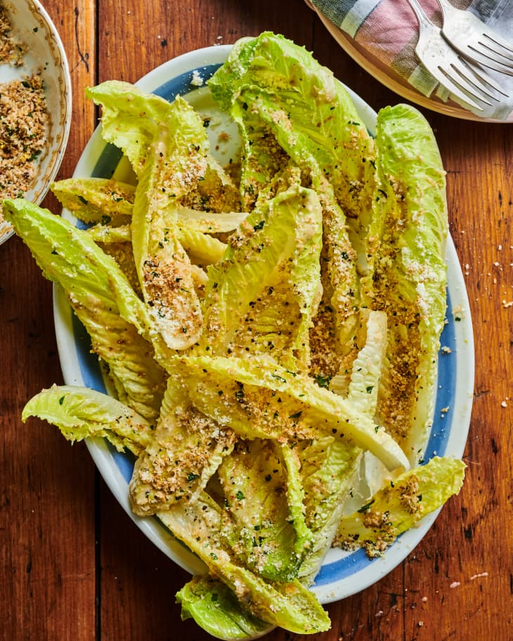 Caesar Salad with Garlic Butter Breadcrumbs Kitchn