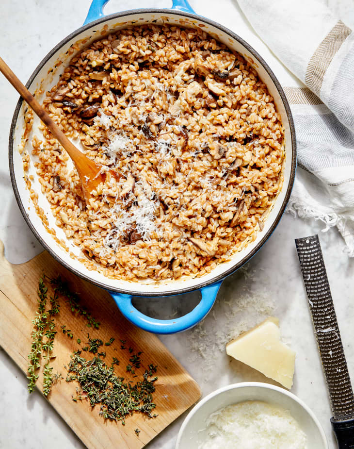 Roasted Mixed Mushroom and Garlic Farrotto The Kitchn