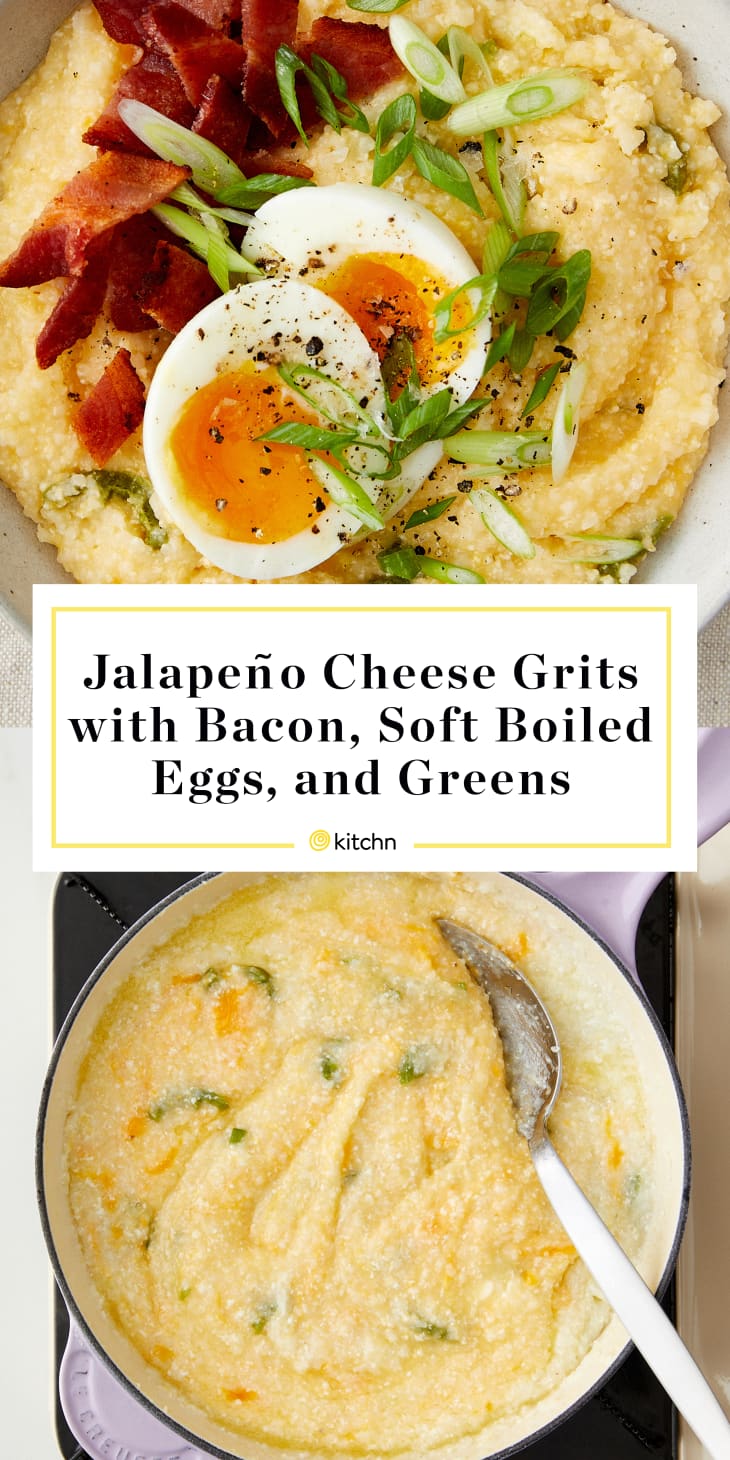 Cheese Grits Recipe (with Jalapeño and Jammy Eggs & Bacon) | Kitchn