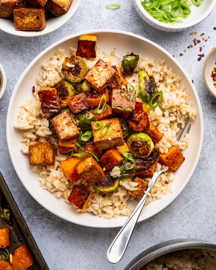 Crispy Tofu Bowl with Caramelized Fall Veggies | Kitchn