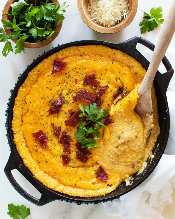 Cheesy Baked Grits with Bacon The Kitchn