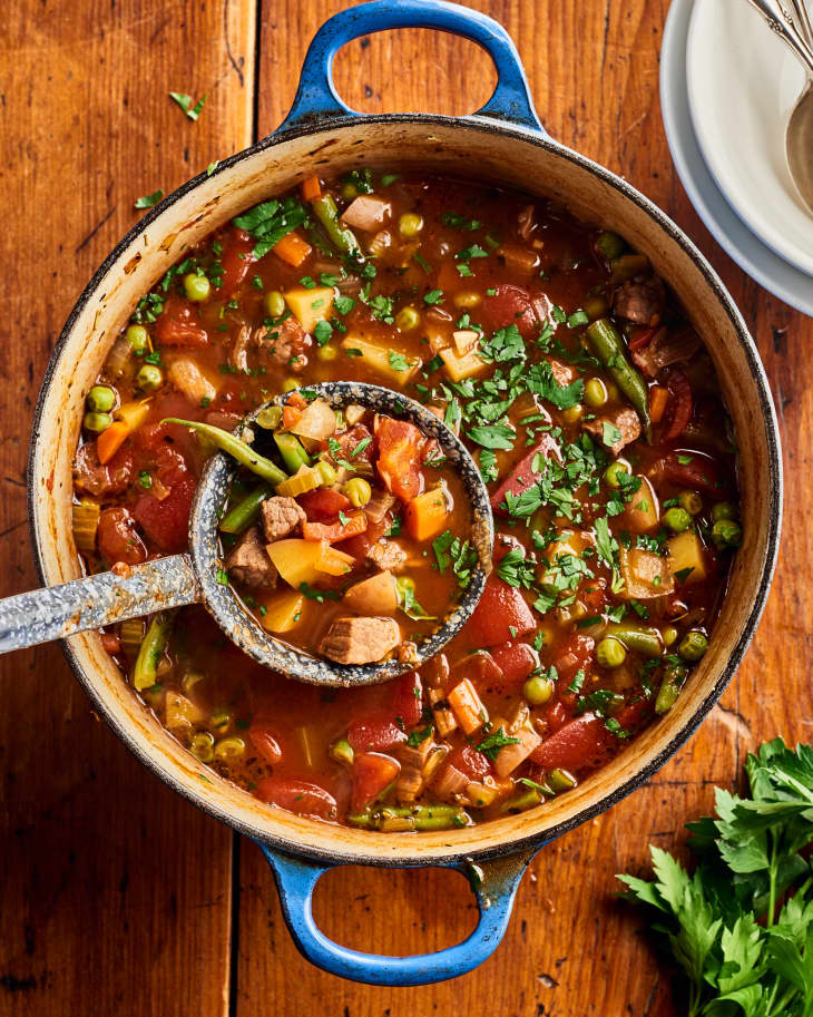 How To Make Hearty Vegetable Beef Soup The Kitchn